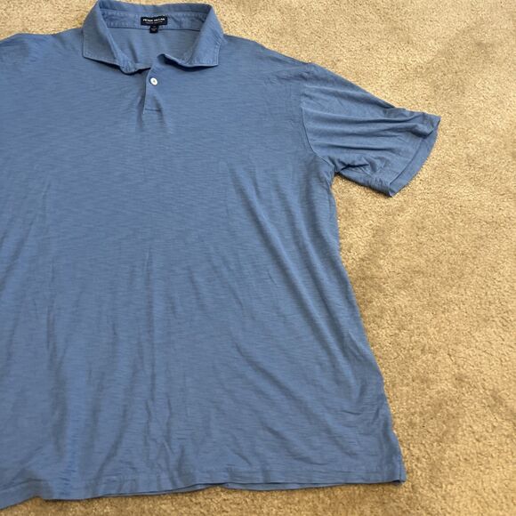 PETER MILLAR Crown Crafted Men's Polo Shirt Short Sleeves Cotton Blue Size XL - Picture 5 of 11
